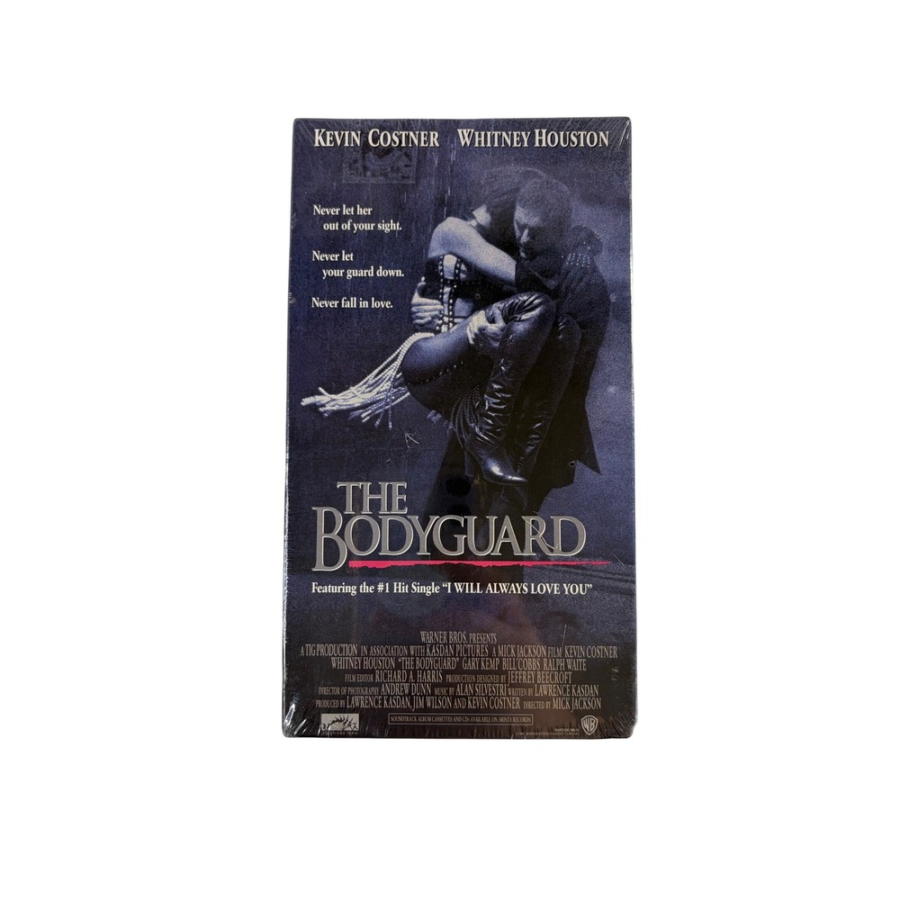 The Bodyguard VHS 1992 Kevin Costner Whitney Houston Warner Home Video Sealed